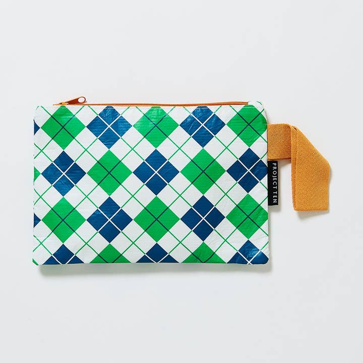 Argyle Mini Zip Pouch for wholesale by Project Ten Pty Ltd