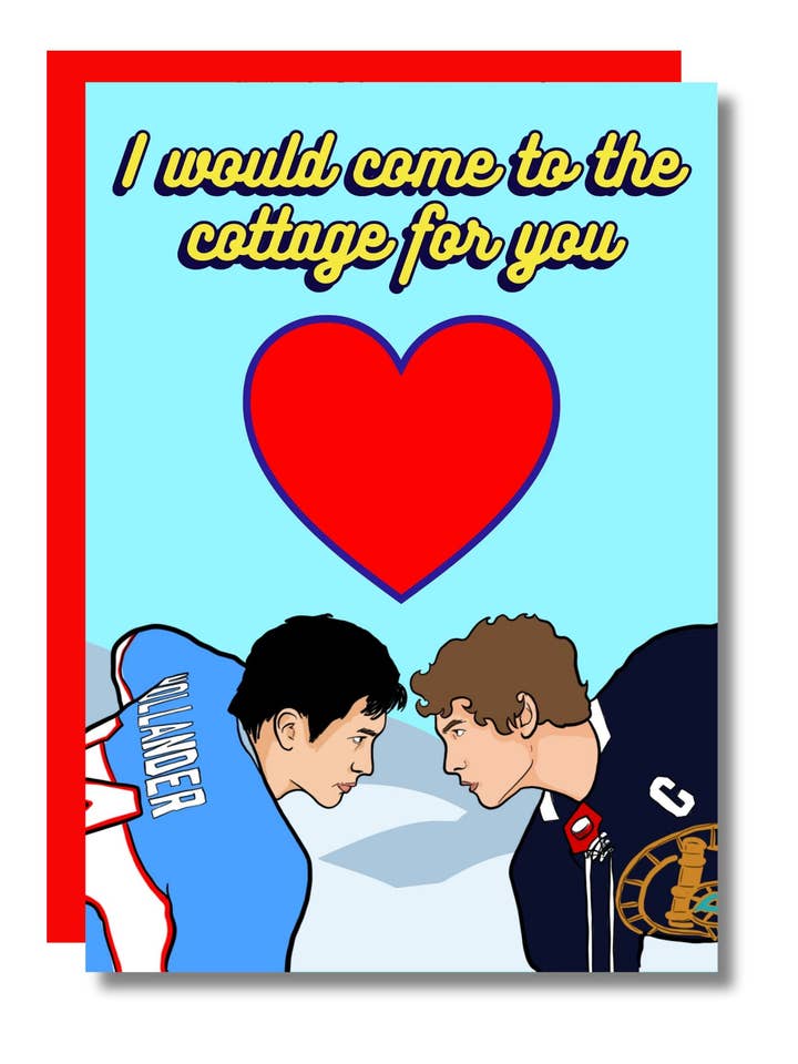 Je viendrais au chalet Rivalité chauffée Carte d'amour pour la vente par Studio Soph (We Pay Your Import Fees - We Ship DDP)