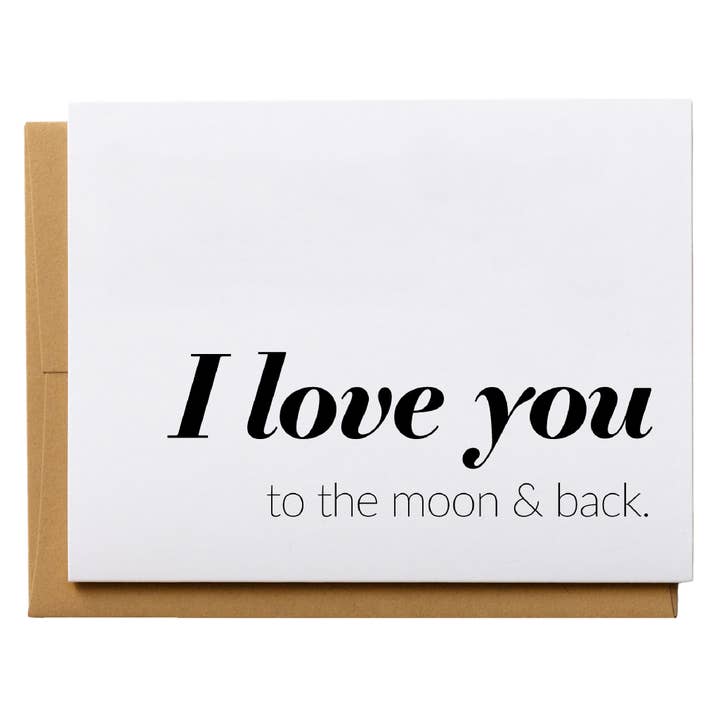 I Love You To the Moon & Back Anniversary Card for wholesale by Habitude Paper