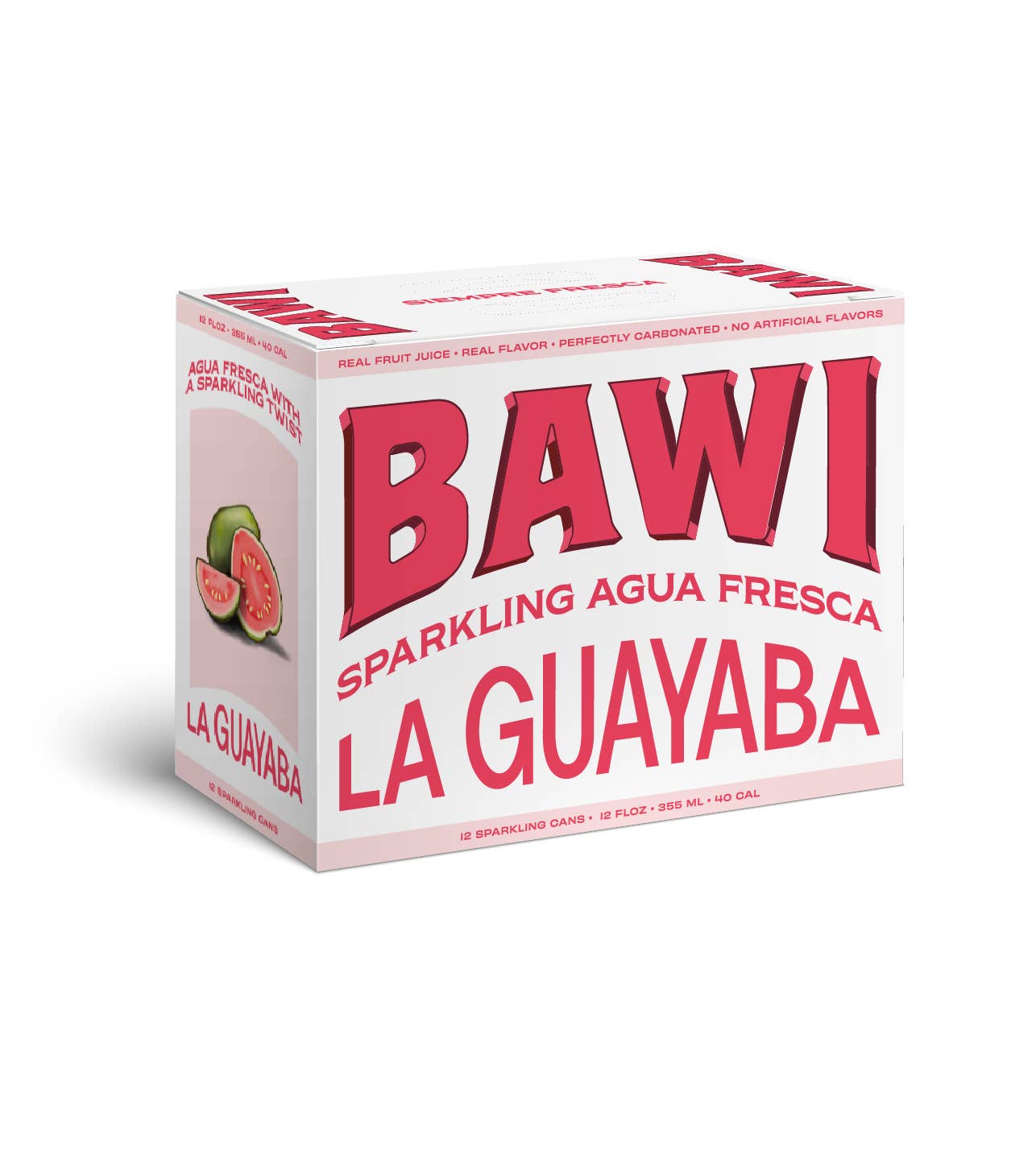 Bawi Agua Fresca - Wholesale Sparkling Water - La Guayaba Sparkling Agua Fresca - 12pk
