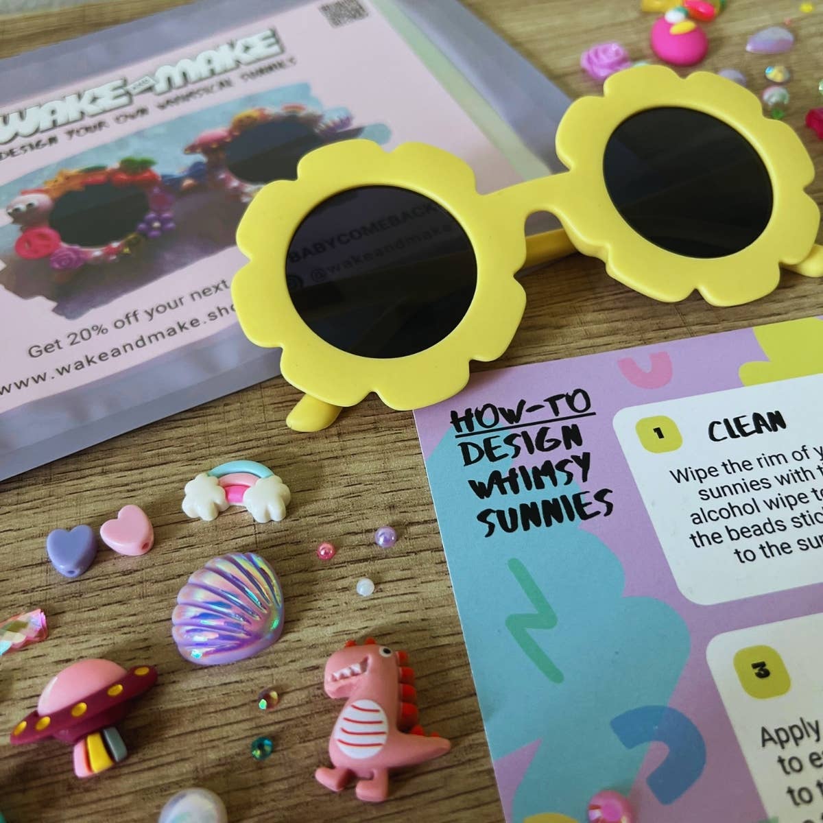 Wake and Make - Wholesale DIY Craft Kit - DIY Whimsy Sunnies Kit9