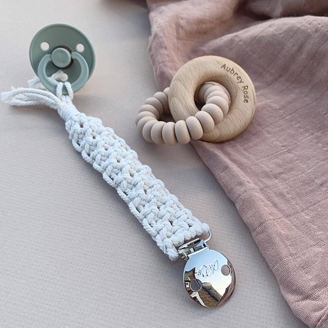 Aubrey and Co - Wholesale Pacifier Clip - Baby - Macramé Dummy Clip6