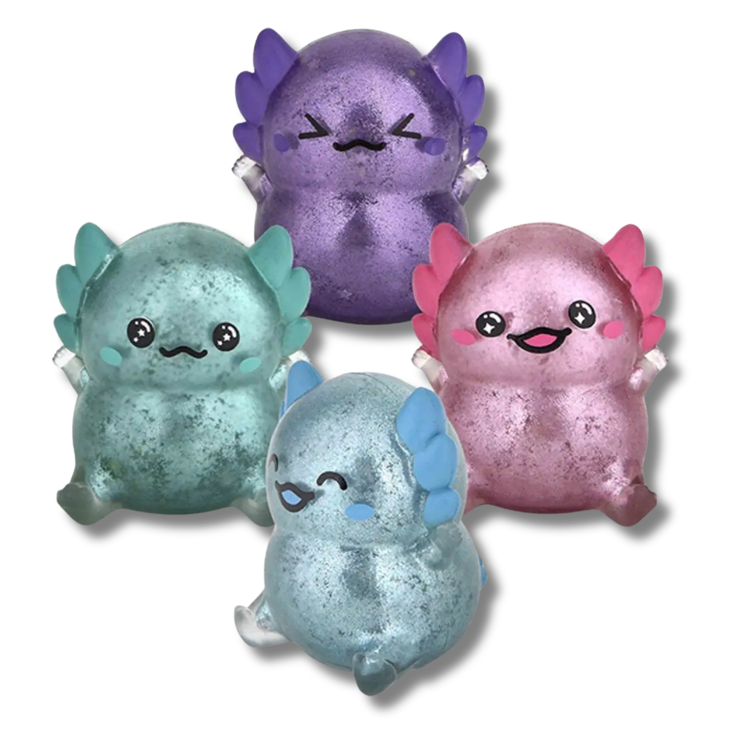 JSBlueRidge Toys - Wholesale Knijpbal - Kinderen en baby - Axolotl glitter squishy plakkerige fidget speelgoed voor kinderen - assorti3