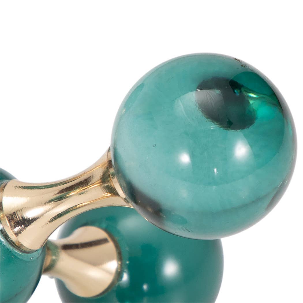 Sagebrook Home - Wholesale Bookend - Bookends Set of 2 - Green Crystal/Metal Jack, 7 in.10