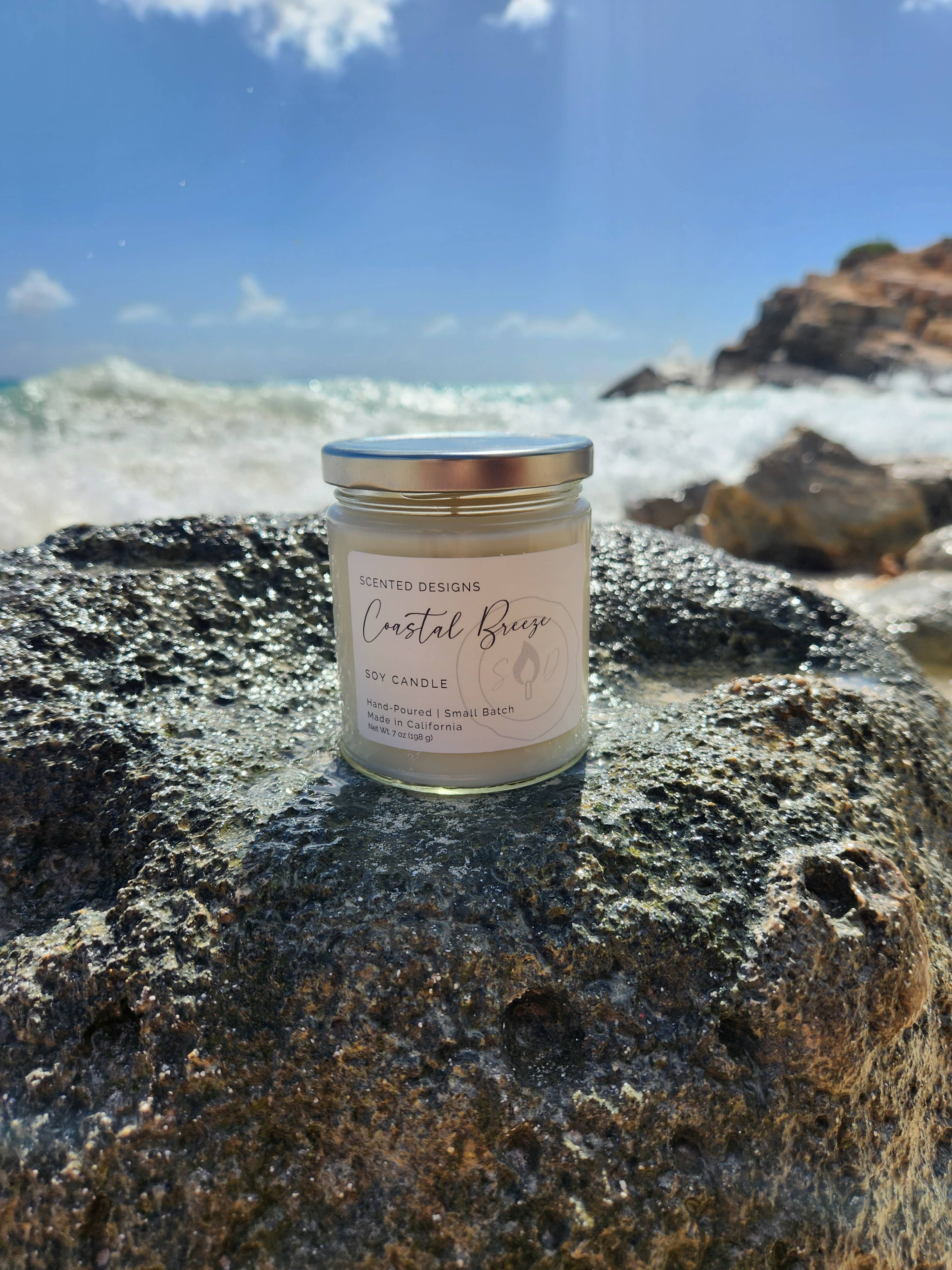 Scented Designs Candle Co - Wholesale Jar/Filled Candle - Coastal Breeze Soy Candle - 7oz Signature Jar3
