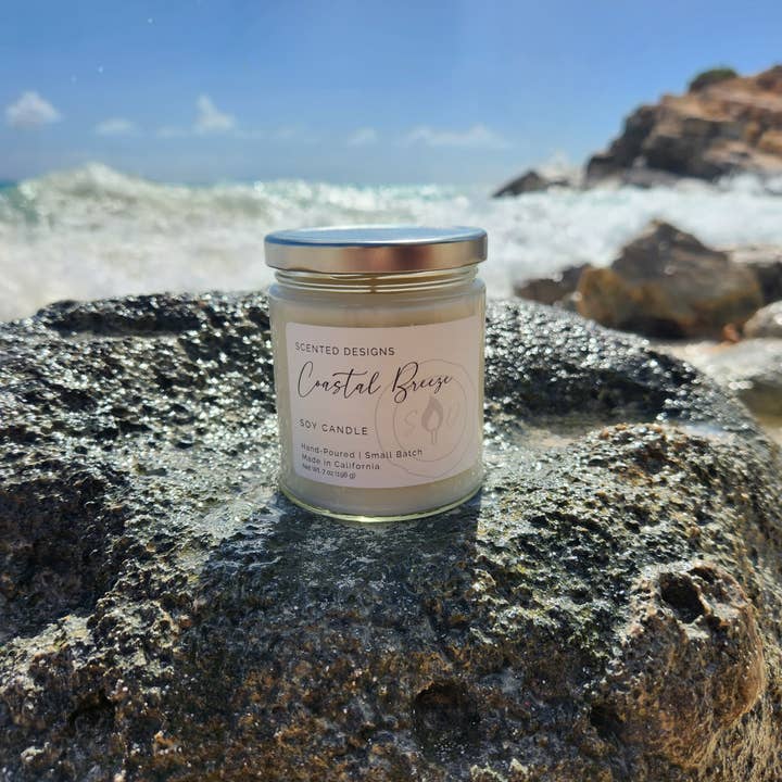 Scented Designs Candle Co - Wholesale Jar/Filled Candle - Coastal Breeze Soy Candle - 7oz Signature Jar3