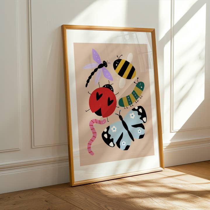 Emmy James Studio – wholesale Art print – Colourful Bug Art Print3
