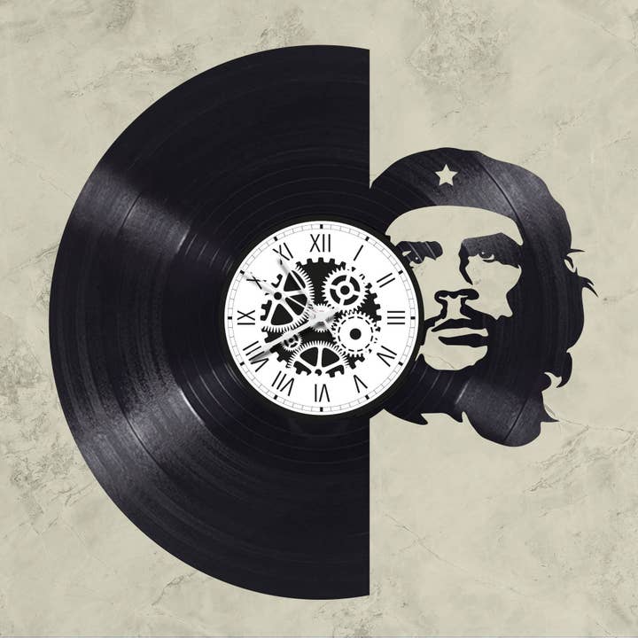 Che Guevara 33 rpm vinylplatenklok voor wholesale door L'atelier d'Ombeline