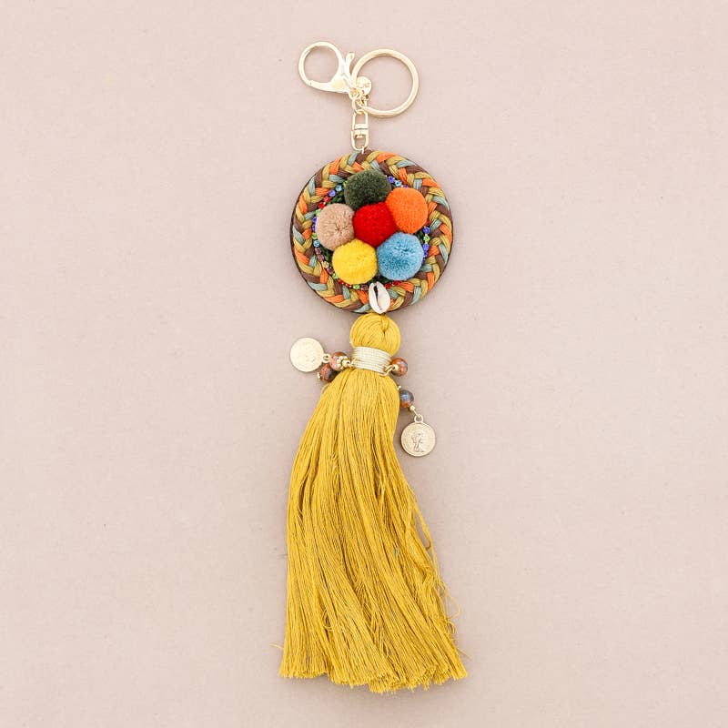 Sonata - Vendita all'ingrosso Portachiavi - Unisex - Portachiavi etnico con pon pon e nappina6