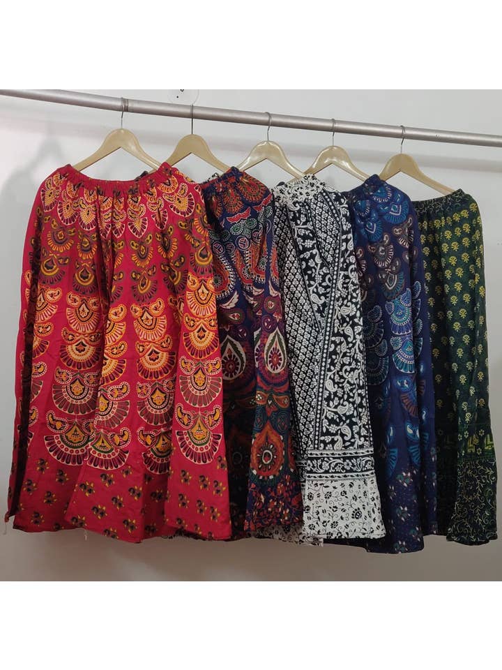 Wevez - Wholesale Pants - Women's - Women's Palazzo Wide leg Cotton Pant Floral Print Mix lot3