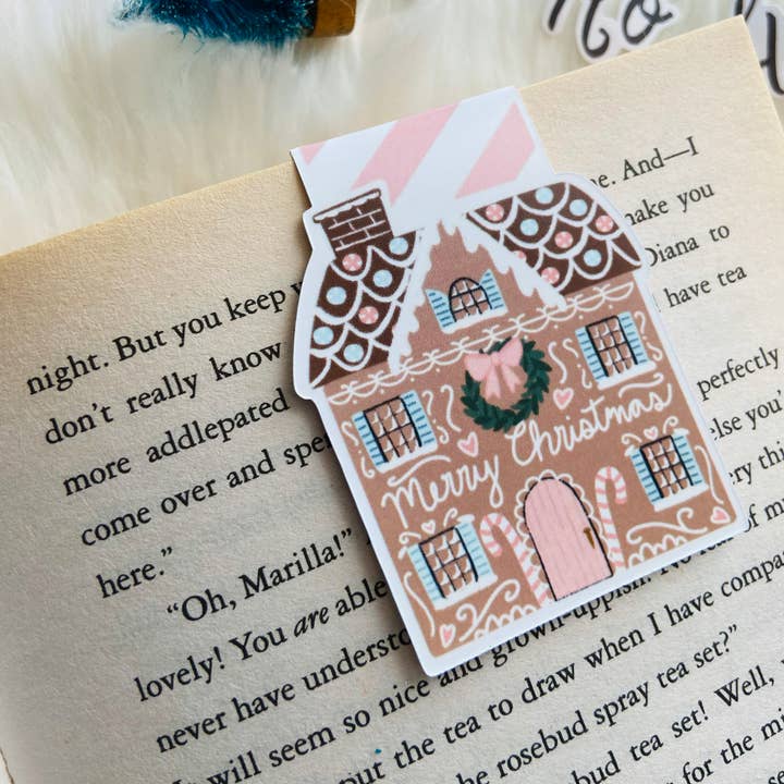 Gingerbread House Magnetic Bookmark for wholesale by Makerie Day