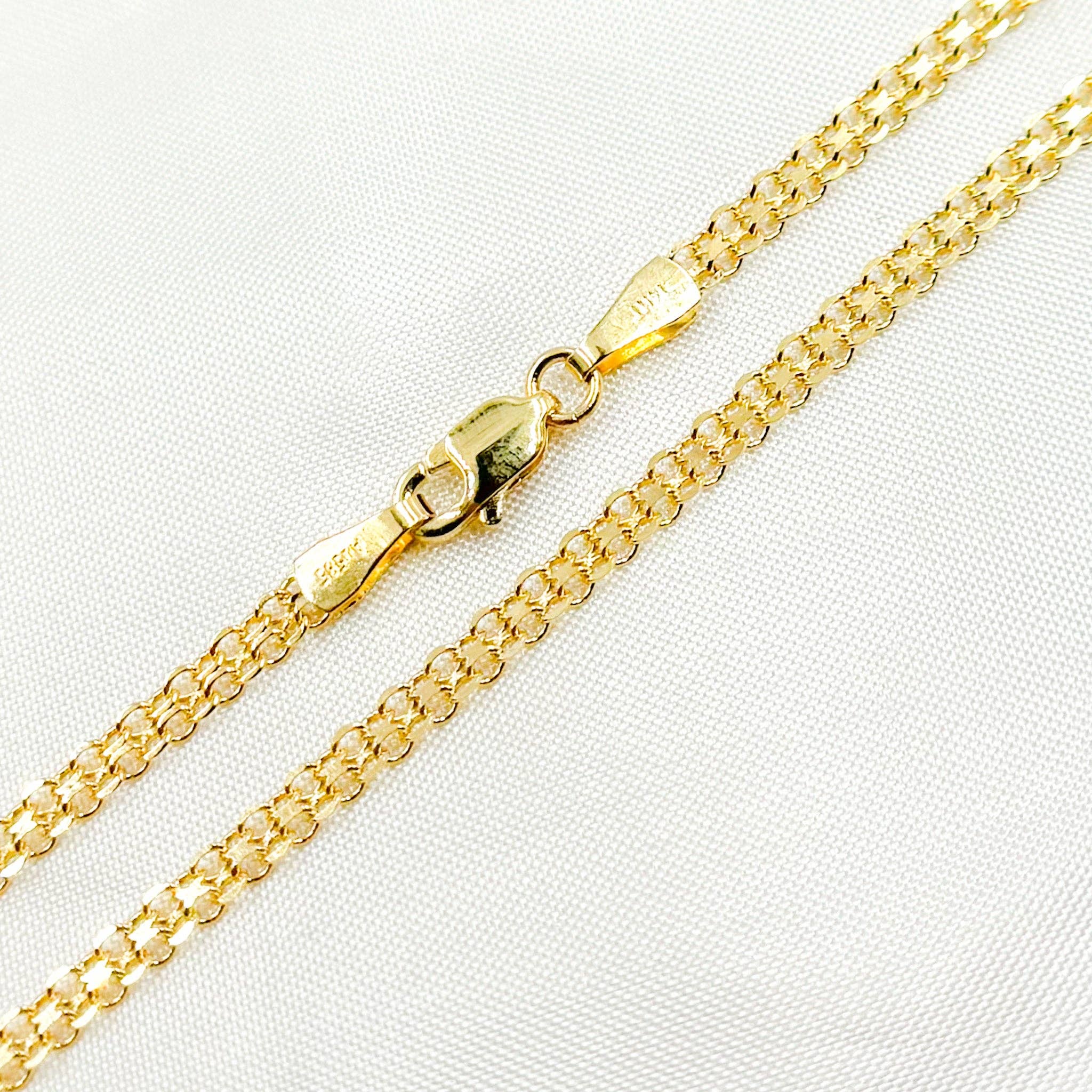 Tresor Jewelry Inc. - Wholesale Link & Chain Necklace - 035R03AC2T2. 14K Solid Gold Bismark Link Chain3