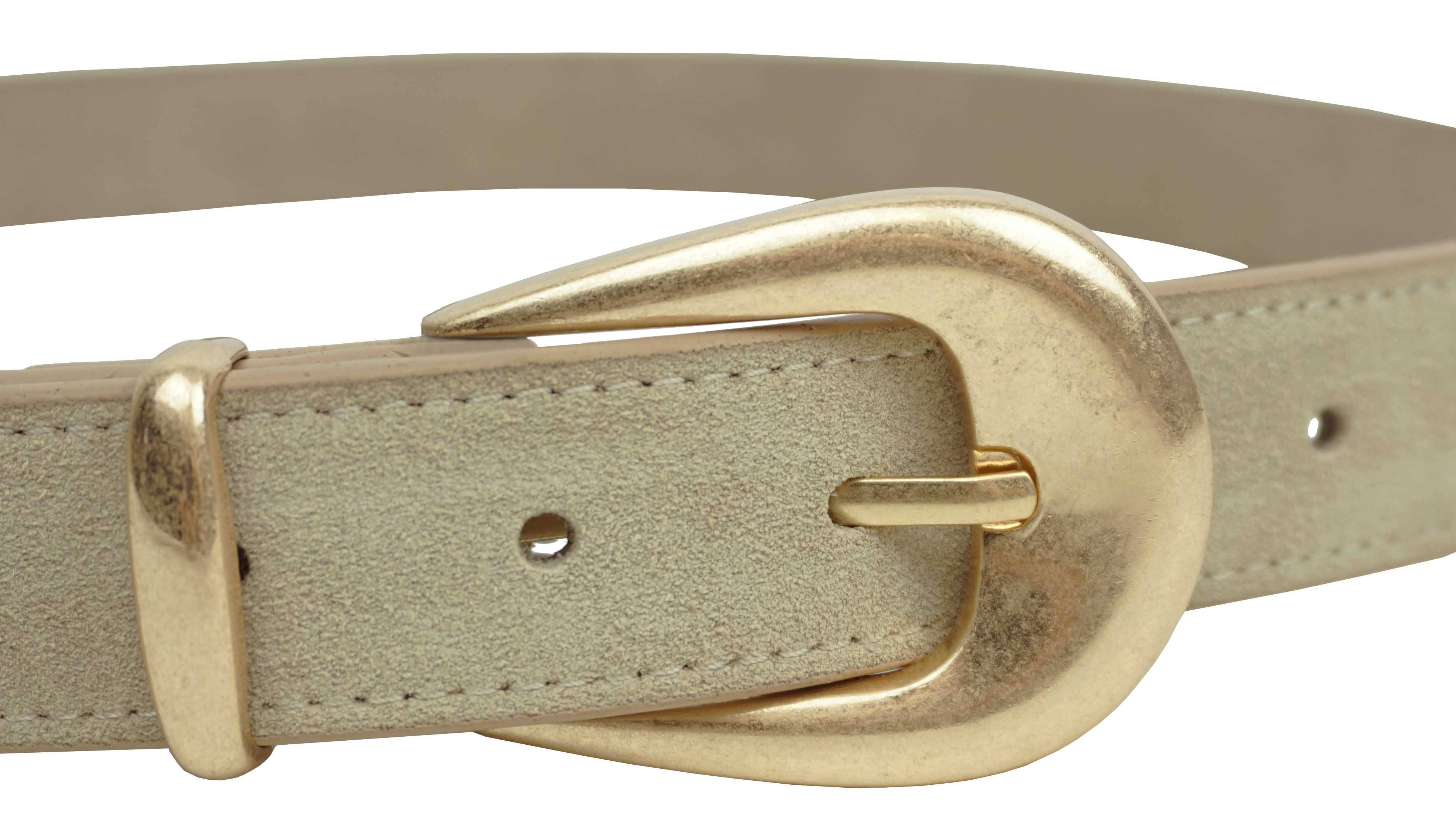 Anais - Wholesale Belt - Women's - Leather belt with gold buckle CT39599