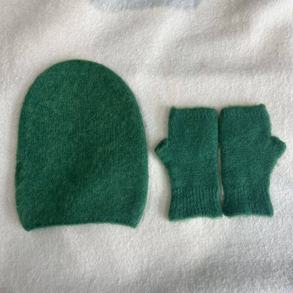 NOELINE – Conjunto de acessórios de inverno – Mulher por atacado – Chapéu alfa bebé & mitenes 7408/74029