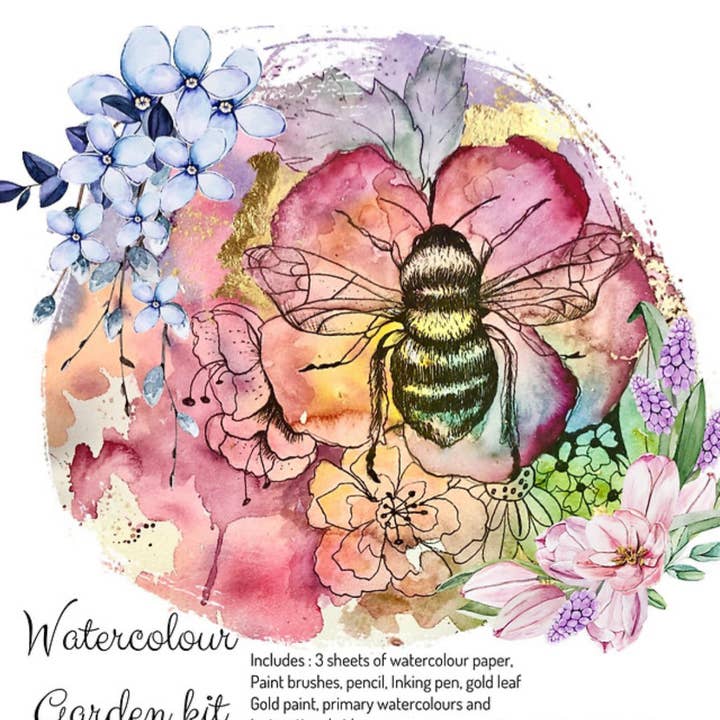 Watercolour Garden Diy Kit for wholesale by The Crow’s Nest Artist Collective