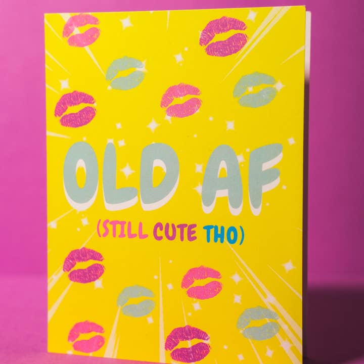 Cartão de aniversário AF antigo por atacado de Carla Sue Greeting Cards