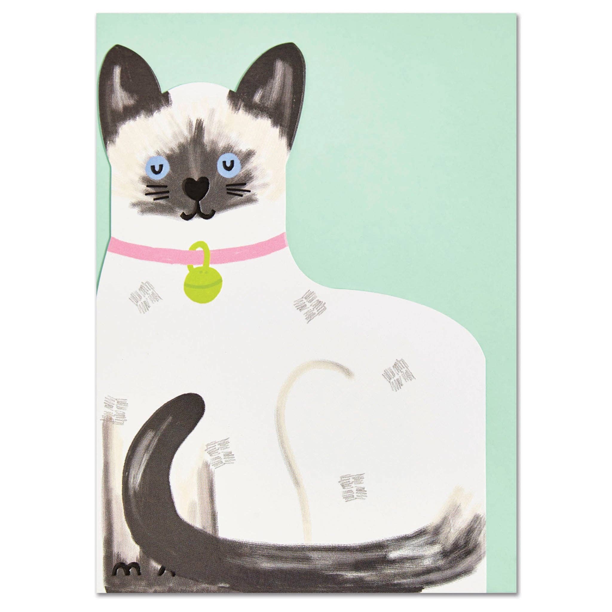 Raspberry Blossom - Wholesale Everyday Greeting Card - Siamese Cat (PAW29)3