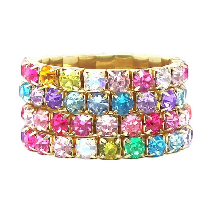 Luxury Bejewelled Bracelet | Pack of 6 for wholesale by Pink Poppy USA