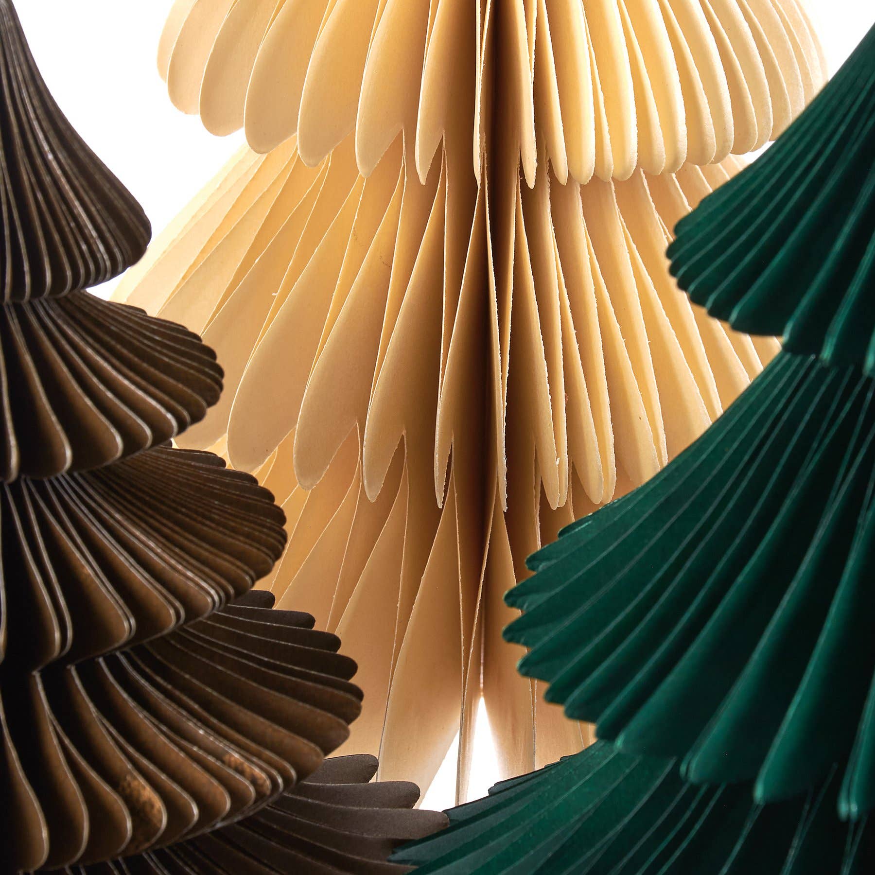 Primitives by Kathy - Wholesale Artificial Christmas Tree - Trio Paper Tree Set3