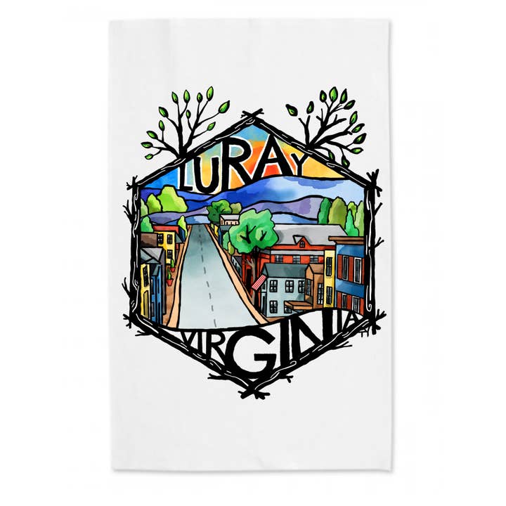 Luray, Virginia Tea Towel for wholesale by Sweetgum Studio