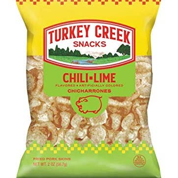 Turkey Creek Pork Skin Chili Lime Peg Bag (Pack of 12) for wholesale by Shop The King
