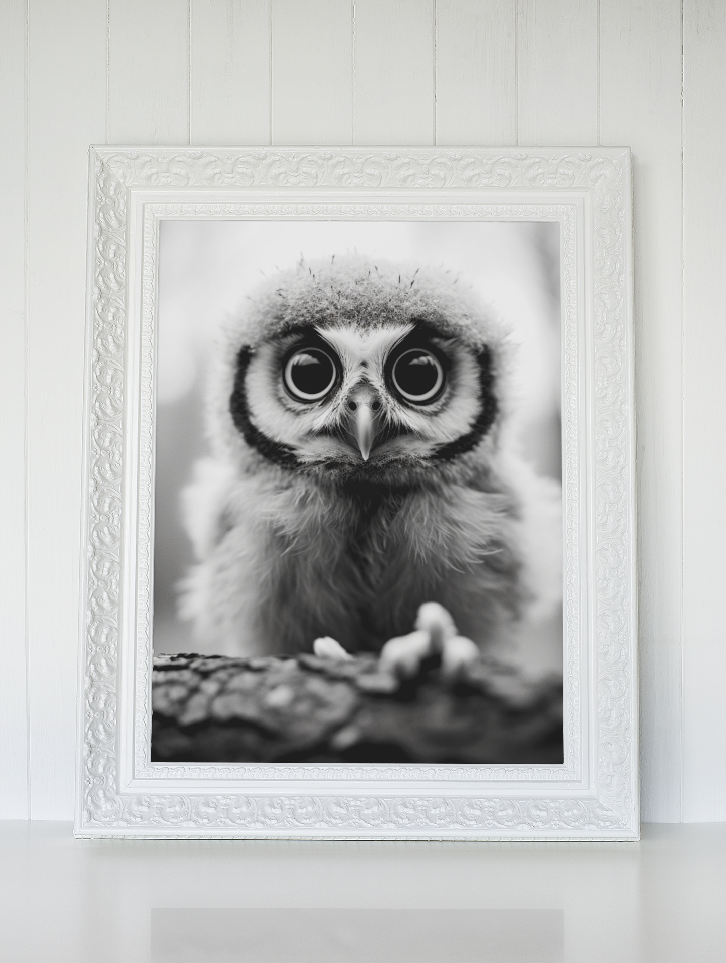 Paperwhite Lille Ugle - Sort Hvid Foto - Vintage Plakat for engroshandel på Faire3