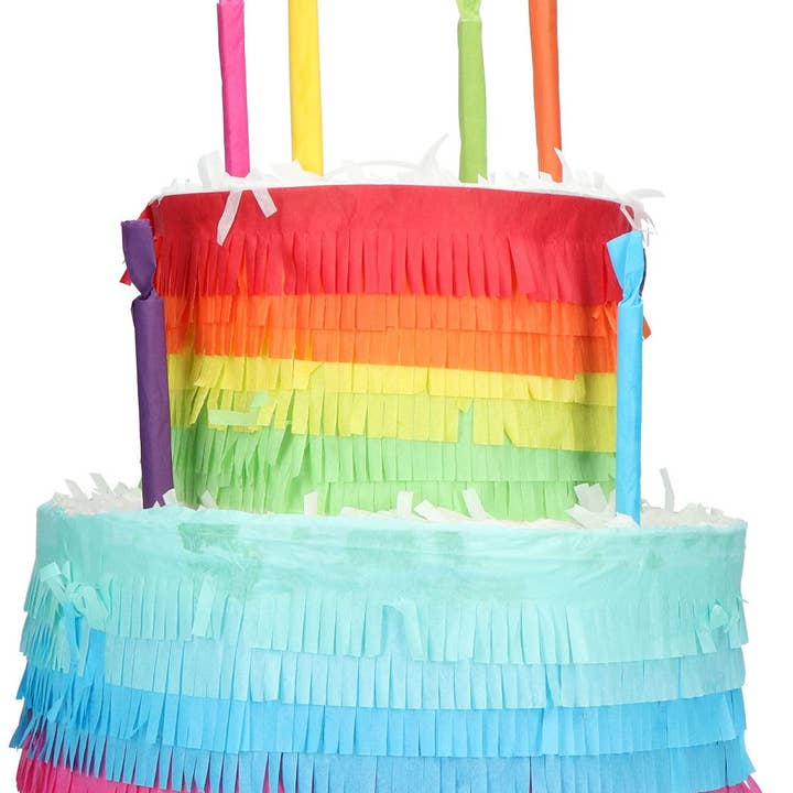 Piñata arcoíris para tarta de cumpleaños, 25 cm x 23 cm para venta al por mayor de Folat
