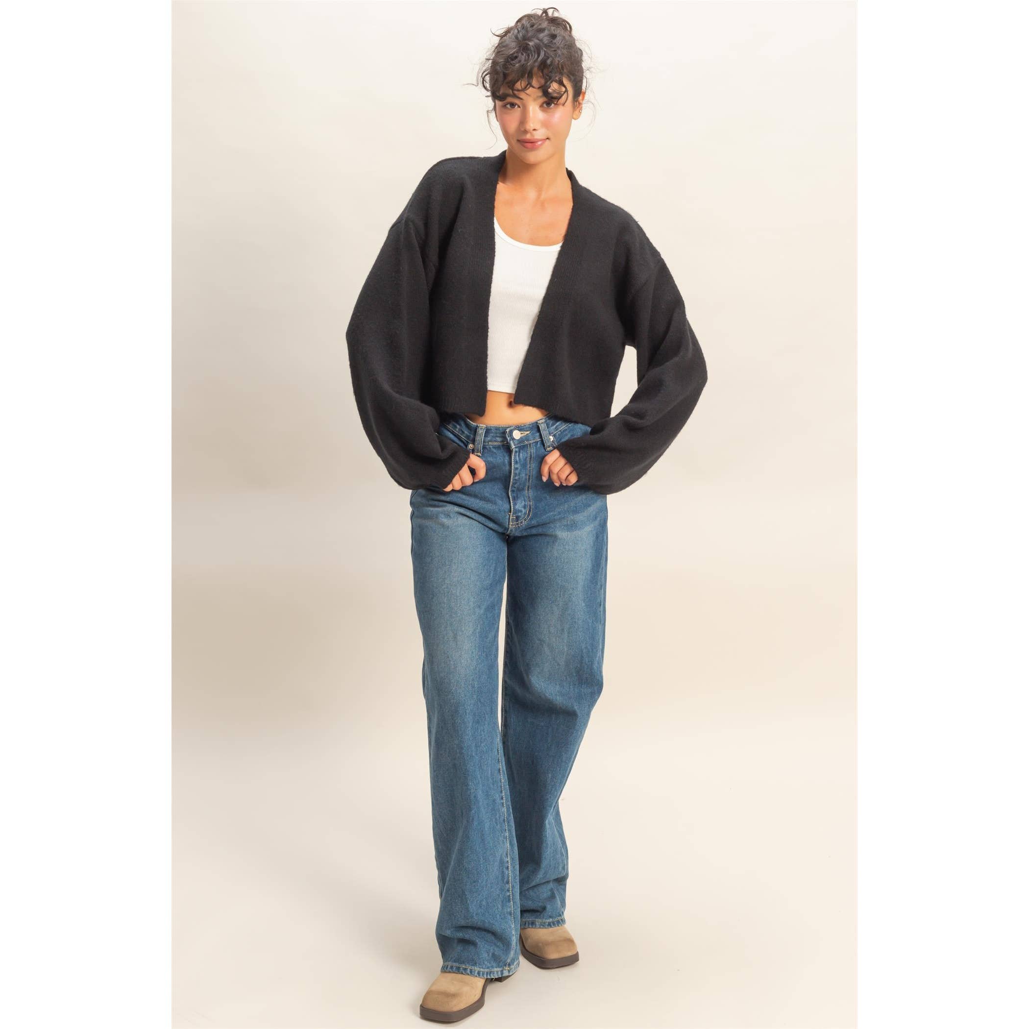 Double Zero - Vendita all'ingrosso Cardigan - Donna - Maglione cardigan aperto sul davanti26