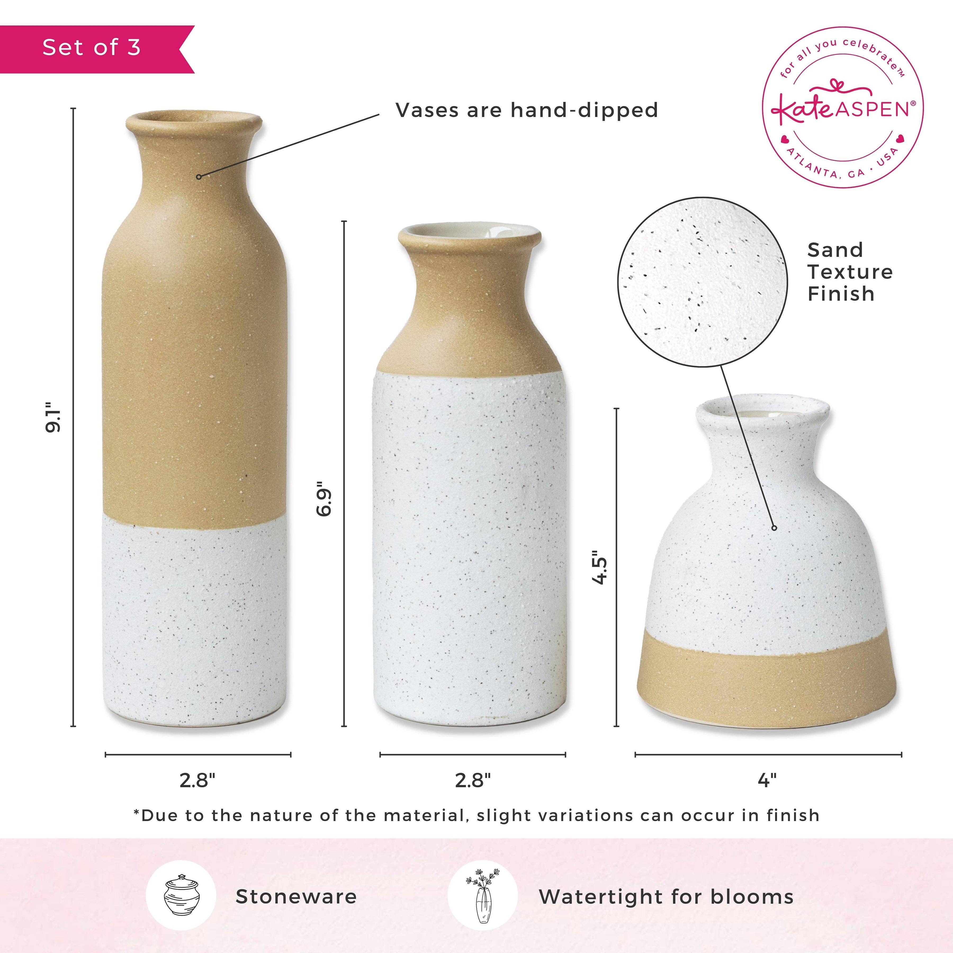 Kate Aspen - Wholesale Vase - Modern Farmhouse Vase (Set of 3)5