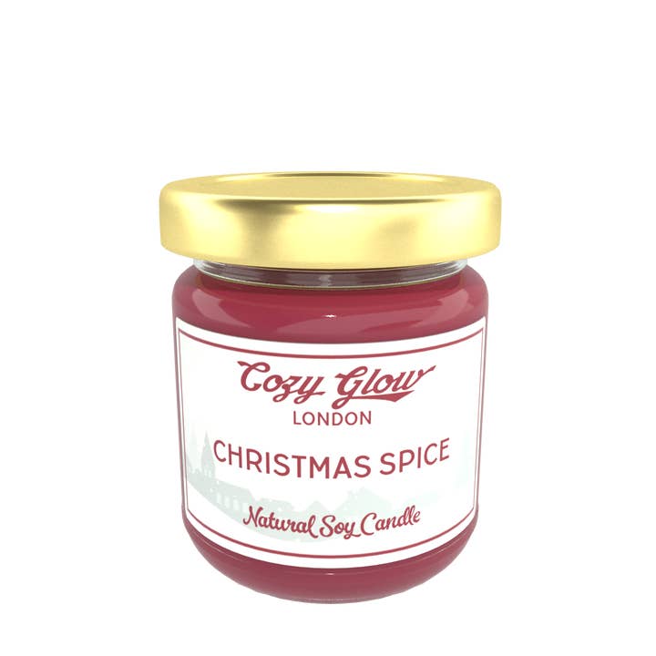 Cozy Glow Candles & Home – Vela em jarro/copo por atacado – Vela de soja regular de especiarias de Natal