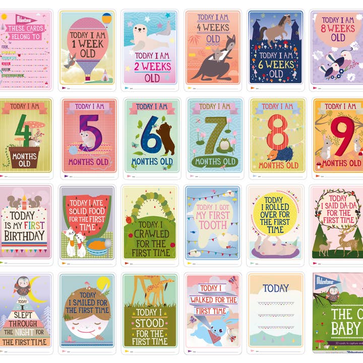 Milestone® - Wholesale Mijlpalen-kunst/memento - Kinderen en baby - De originele baby Milestone Cards Set5