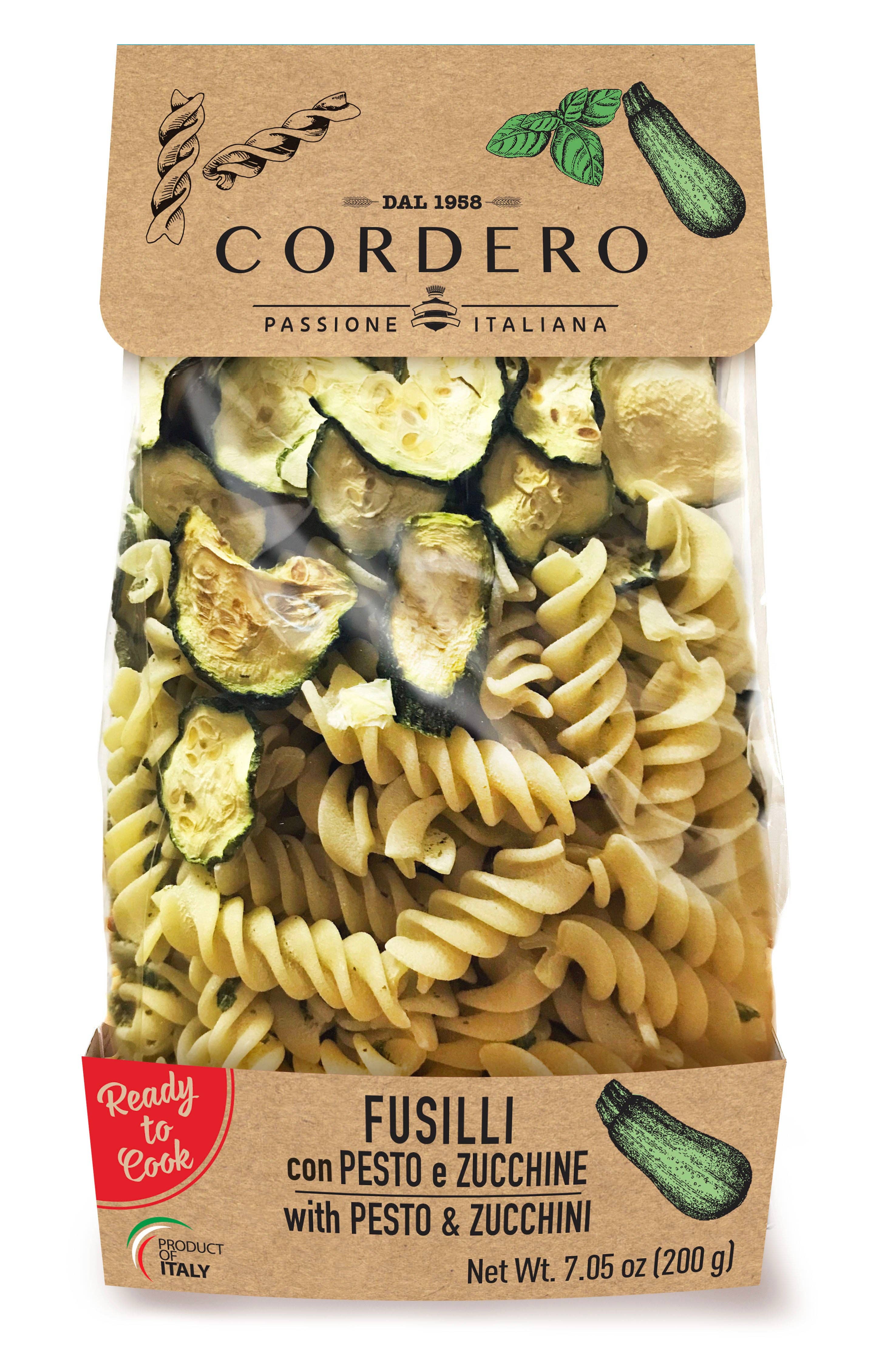 M5 Corporation - Vente Pâtes - Fusilli « Cordero » au pesto et aux courgettes, 7,05 oz