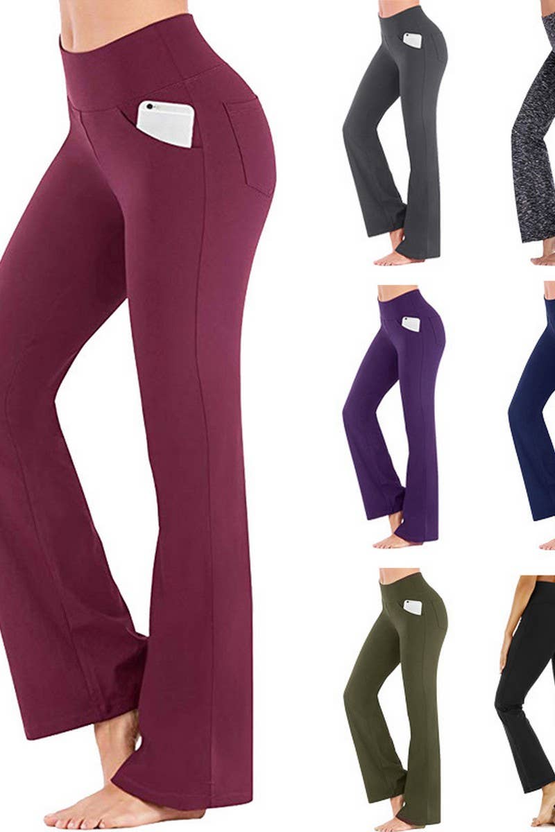 NINEXIS - Wholesale Pants - Women's - CWBLP01152_WOMEN HIGH WAIST FLARE LEG YOGA PANTS17