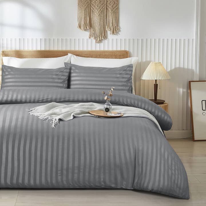 Cotton Passion – wholesale Sängkläder – Randigt påslakan set i lyxig 100 % mjuk mikrofiber14