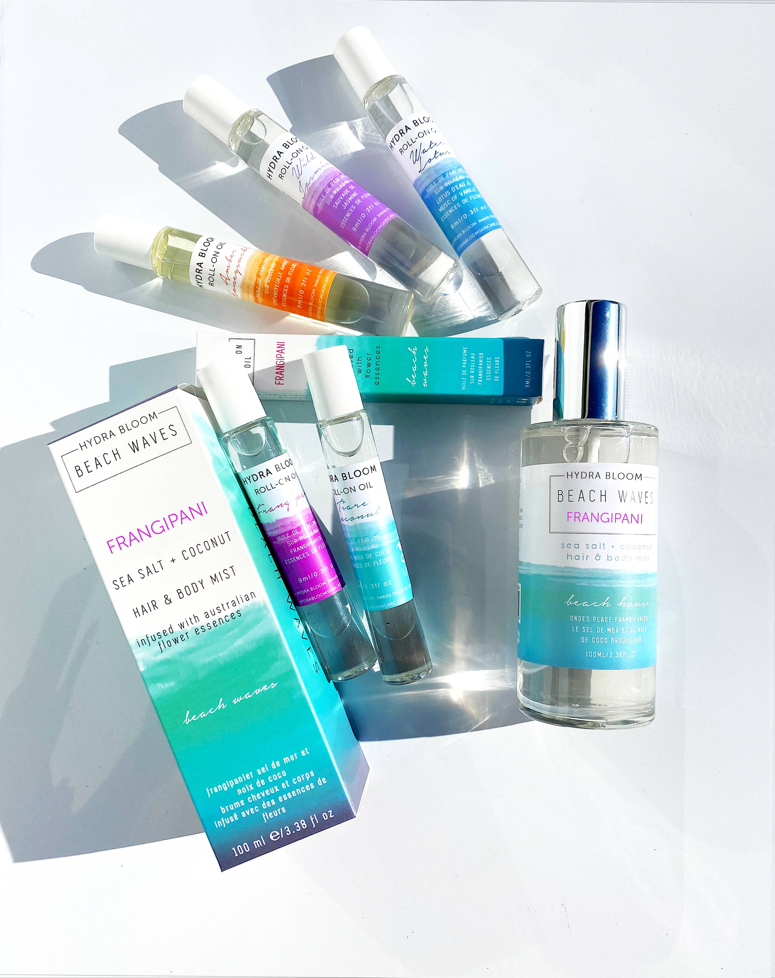 Hydra Bloom Beauty – Óleos essenciais/água para rosto e corpo por atacado – Ondas de Praia NOVO Névoa de Sal Marinho de Jasmim Presentes de Resort1