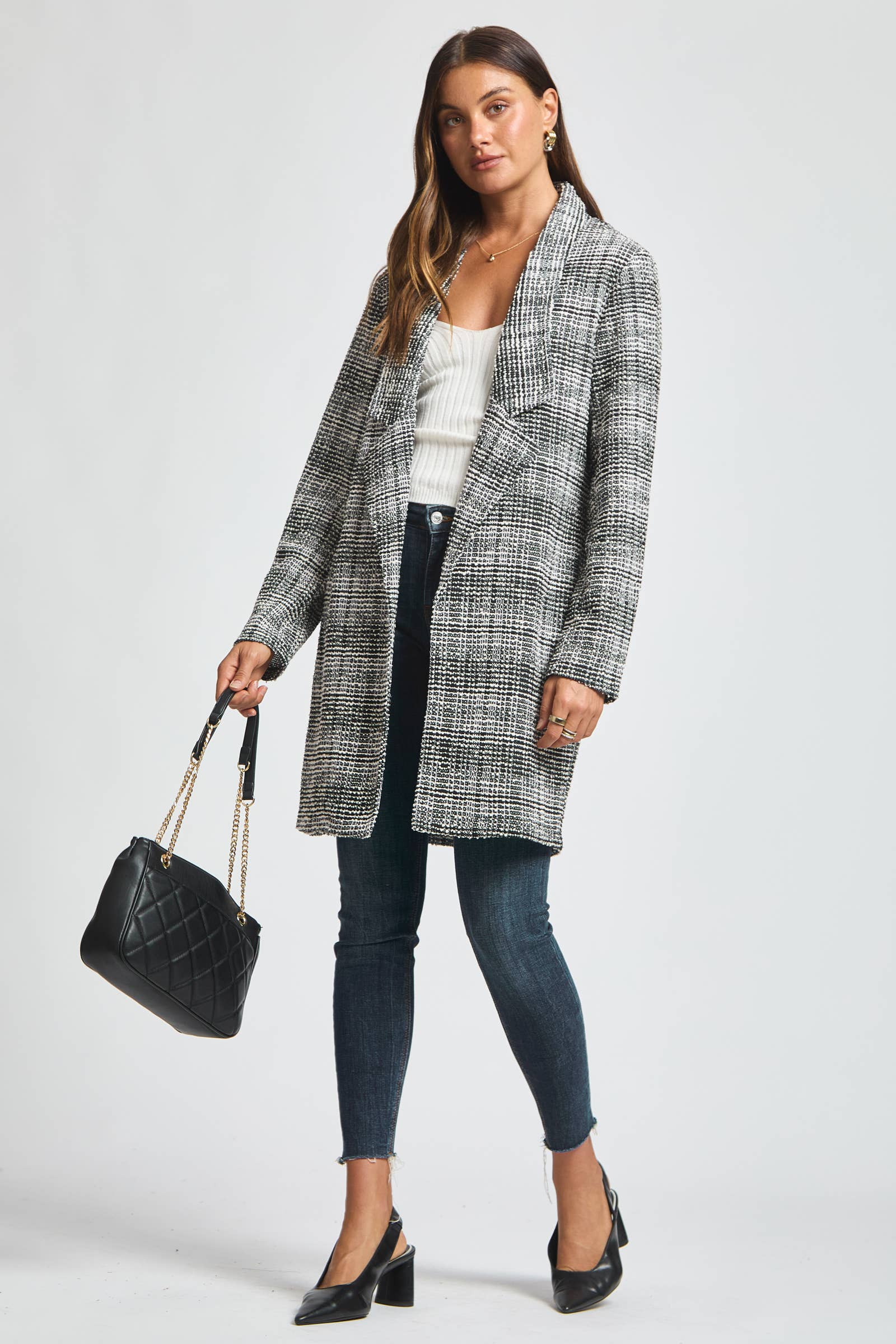 Dear Scarlett - Wholesale Blazer - Women's - Open Front Midi Blazer1