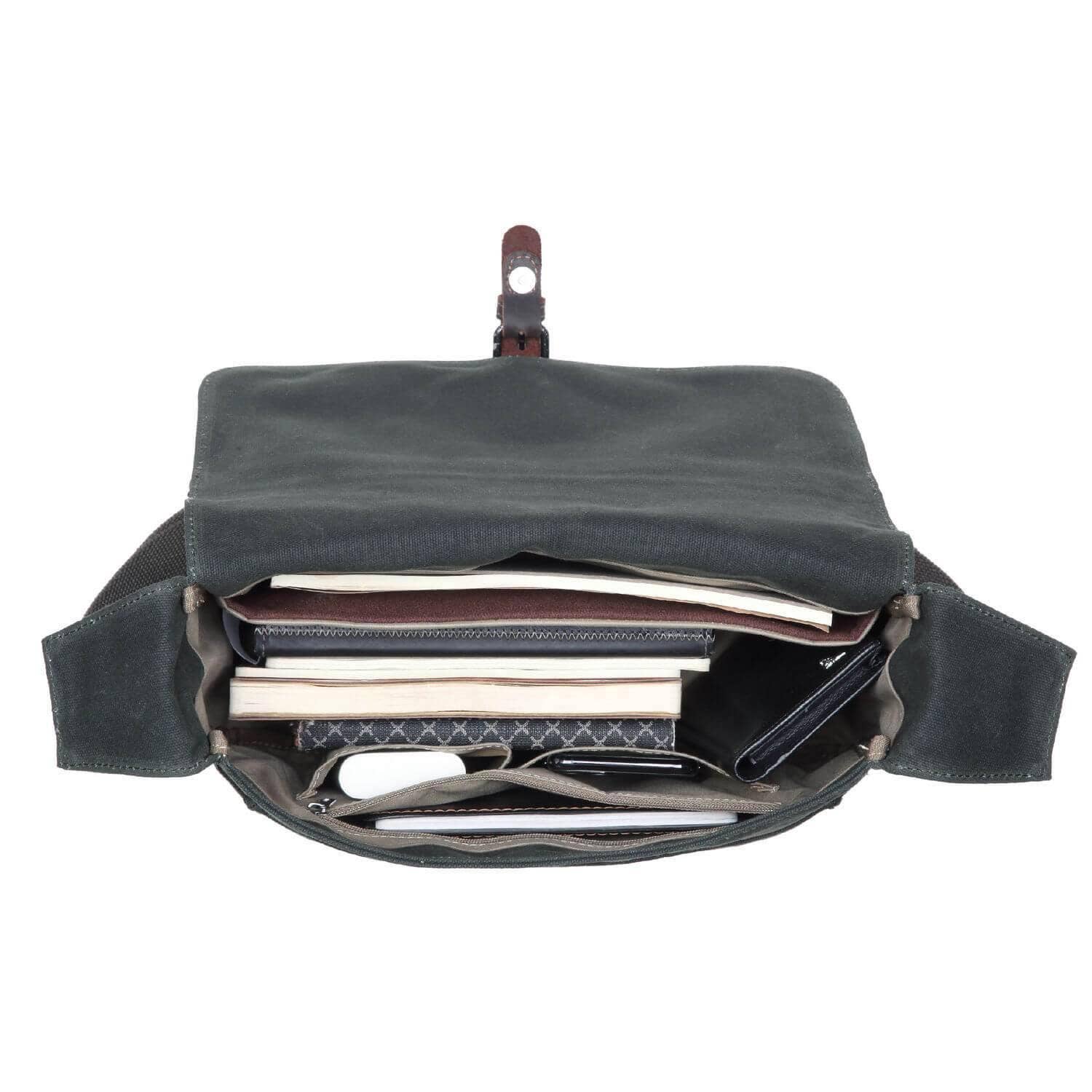 Troop London – wholesale Messenger bag – Men's – TRP0443 Troop London Heritage Canvas Leather Messenger Bag, Travel Bag, Tablet Friendly9