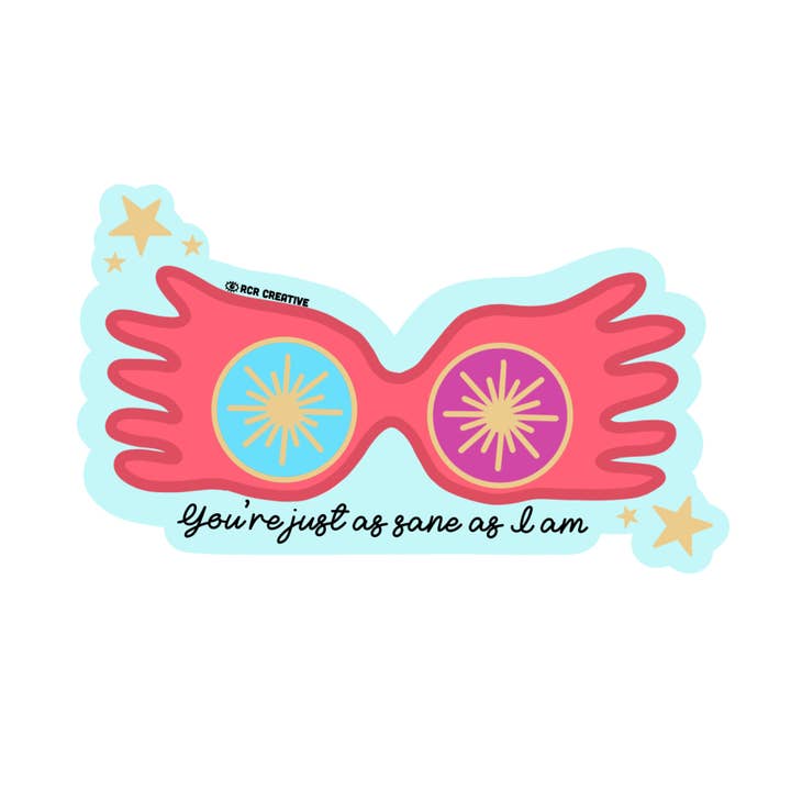 Luna Glasses Sticker for wholesale by RCR Creative