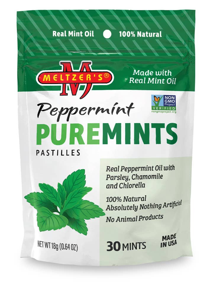 Meltzer's Puremints Pepparmint pastiller 30 pastiller påse för wholesale av Meltzer's Puremints