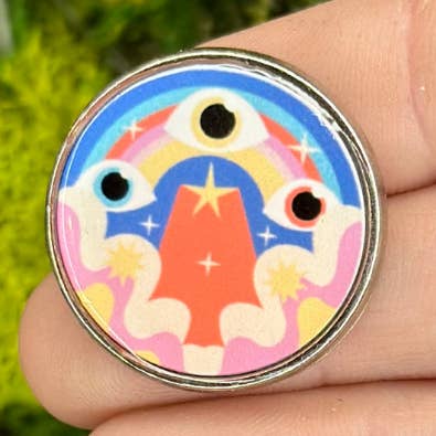 Allsehendes Auge Regenbogen Schutz Emaille-Pin für den Großhandel von The Shadow Witch