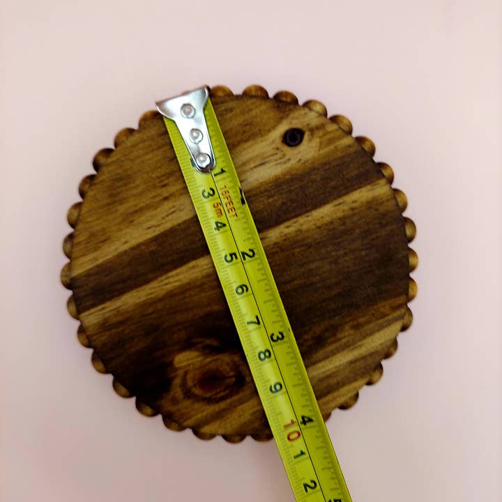 Crafty Wood Studios – wholesale Desk riser – 4" Round Mini Wood Beaded Short Riser5