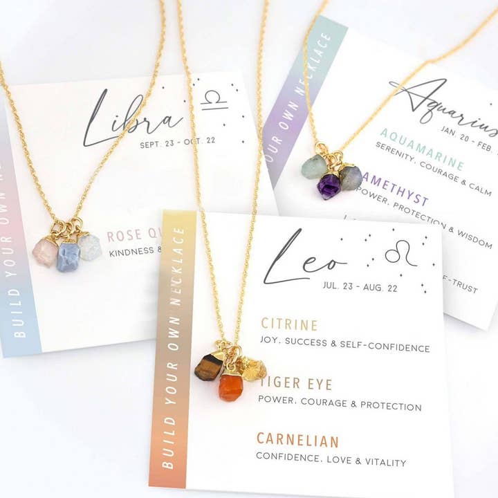 ACCITY - Wholesale Pendant/Charm Necklace - TWELVE CONSTELLATIONS NATURAL STONE NECKLACE_CWAJE104813