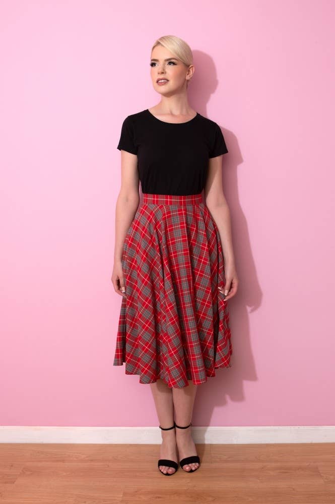 The Pretty Dress Company - Wholesale Skirt - Women's - TPDC Tartan Midi Skirt3