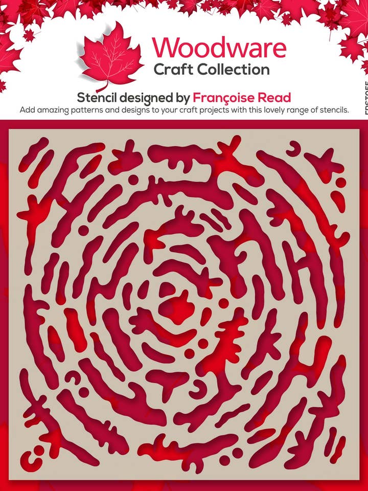 Woodware Pochoir Branches de corail 6 po x 6 po pour la vente par Ecstasy Crafts Distributing