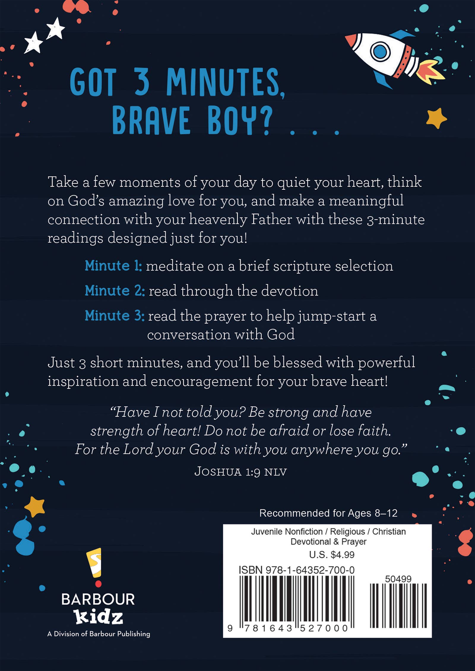 Barbour Publishing, Inc. - Wholesale Religion - 3-Minute Devotions for Brave Boys3