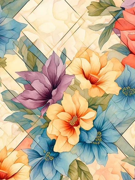 D900 - Colección Vitral - Digital - 100% algodón ecológico para venta al por mayor de Artiq Textiles