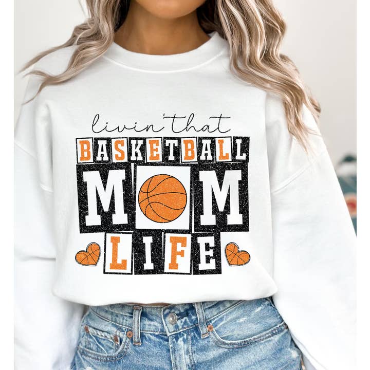 Lever det Basketball Mor Liv T-Shirt eller Crew Sweatshirt for engroshandel hos Peach Closet