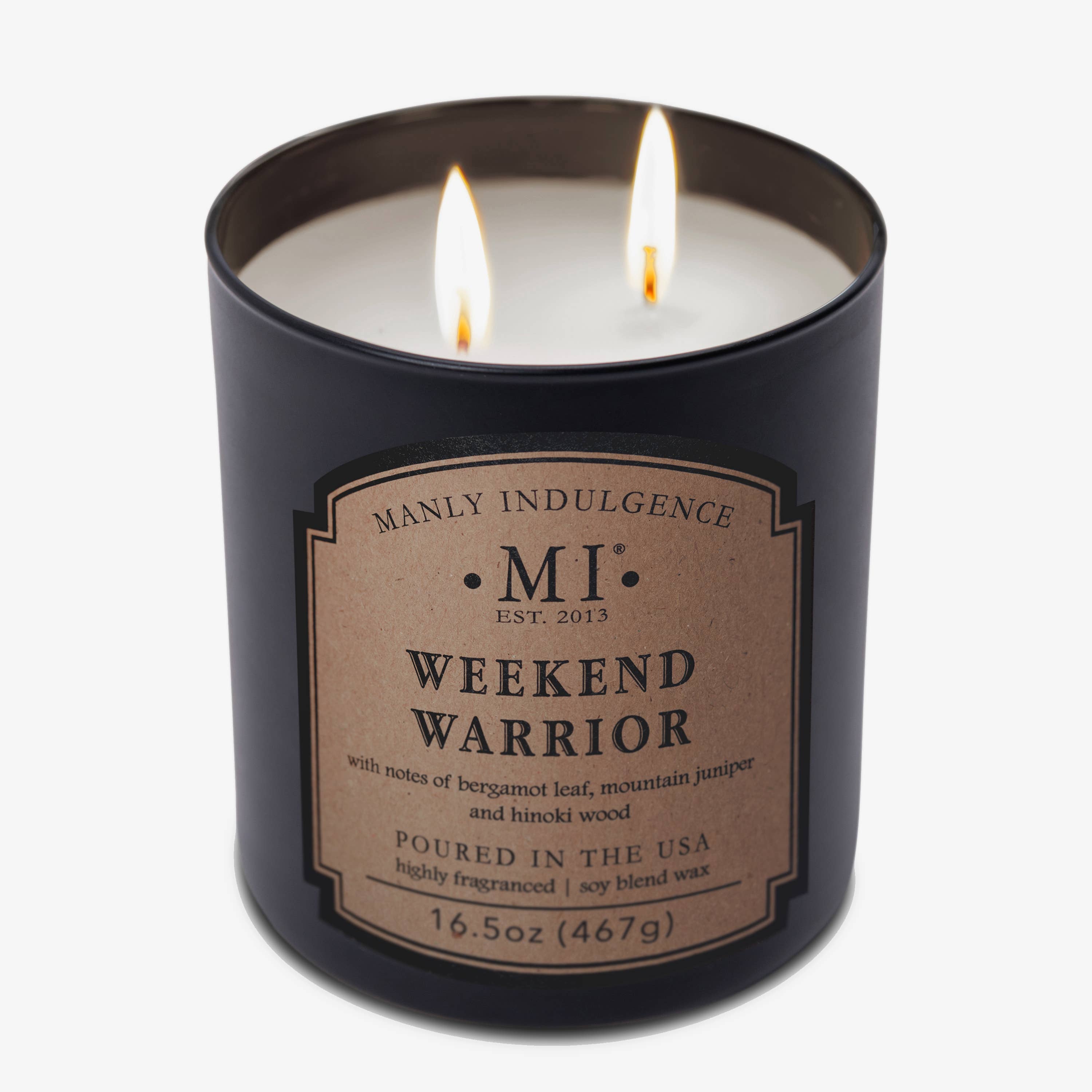 MVP Group International INC - Wholesale Jar/Filled Candle - Weekend Warrior 2-Wick Scented Candle, Soy Blend Wax, 16.5oz3