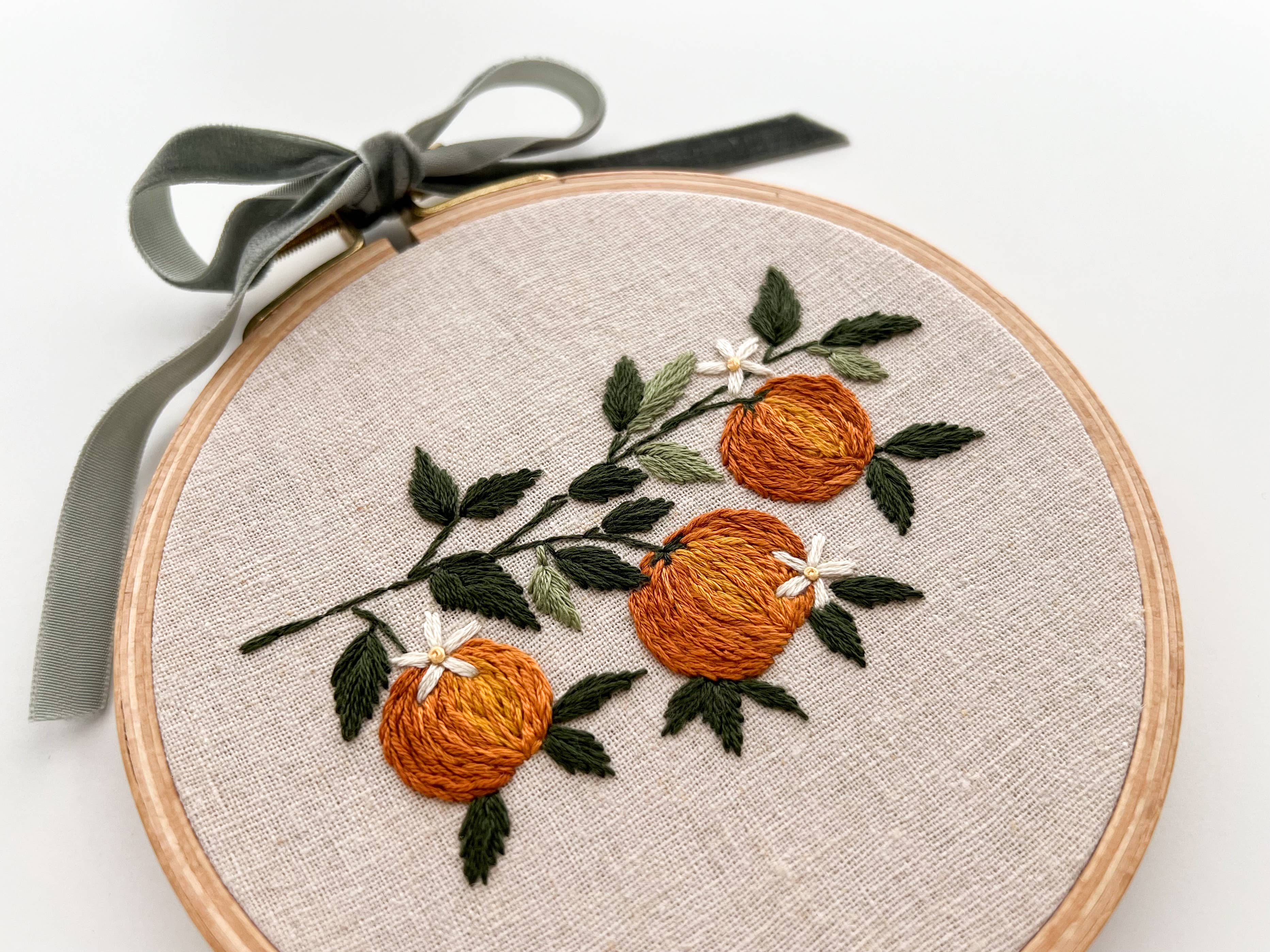Matryoshka Doll Shop - Wholesale Embroidery/Cross Stitch Supplies - Orange Branch embroidery DIY kit, beginner embroidery kit1