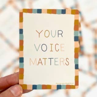 Din stemme betyder mærkat for engroshandel hos Maija Rebecca Hand Drawn